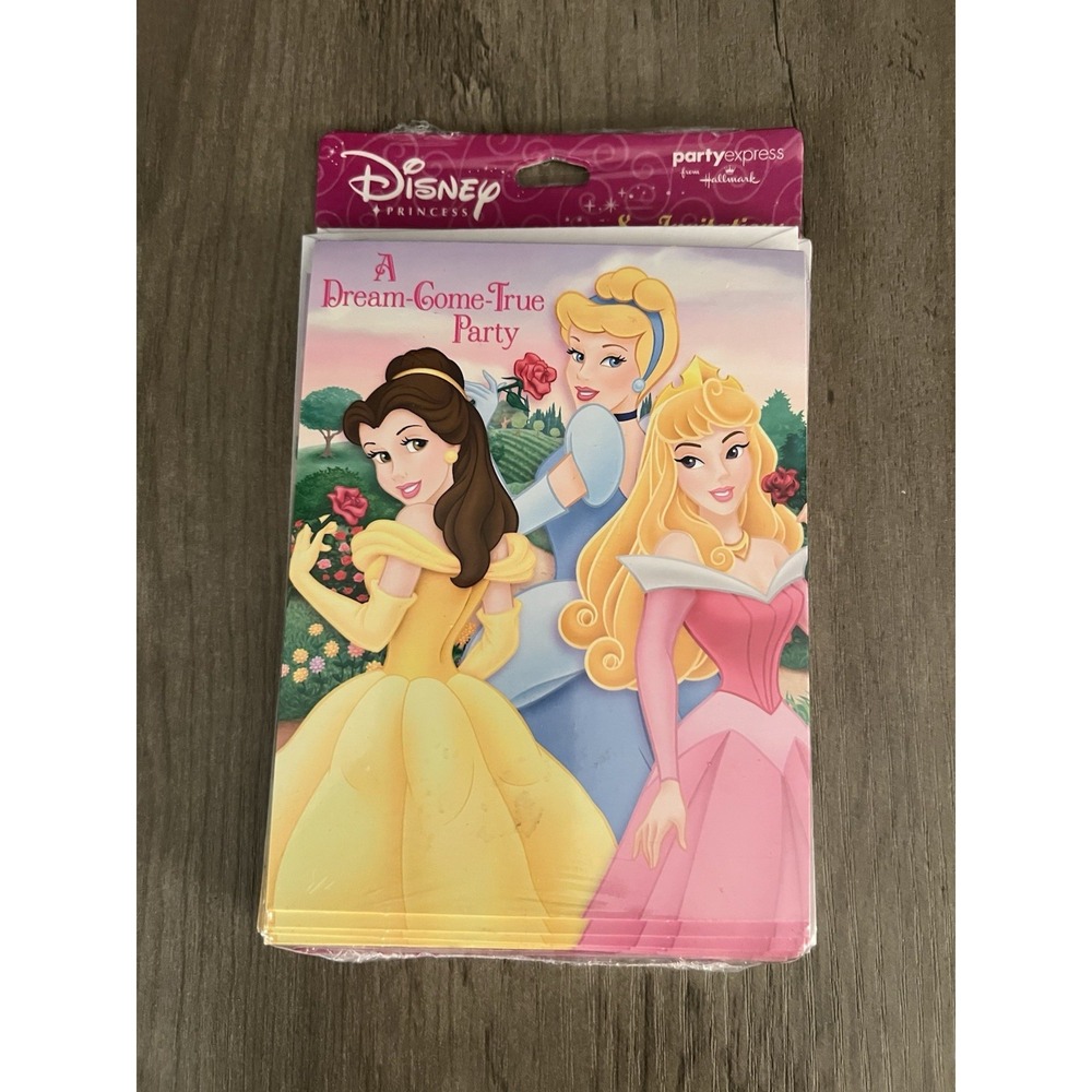 Vintage Hallmark Disney Princess Party Invitations A Dream Come True Pkg of 8